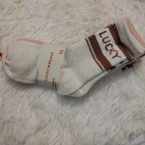 HP 🎉🎉 Lucky Brand Cushioned 5-Pack Crew Socks Girl Shoe size 7-10 NWT